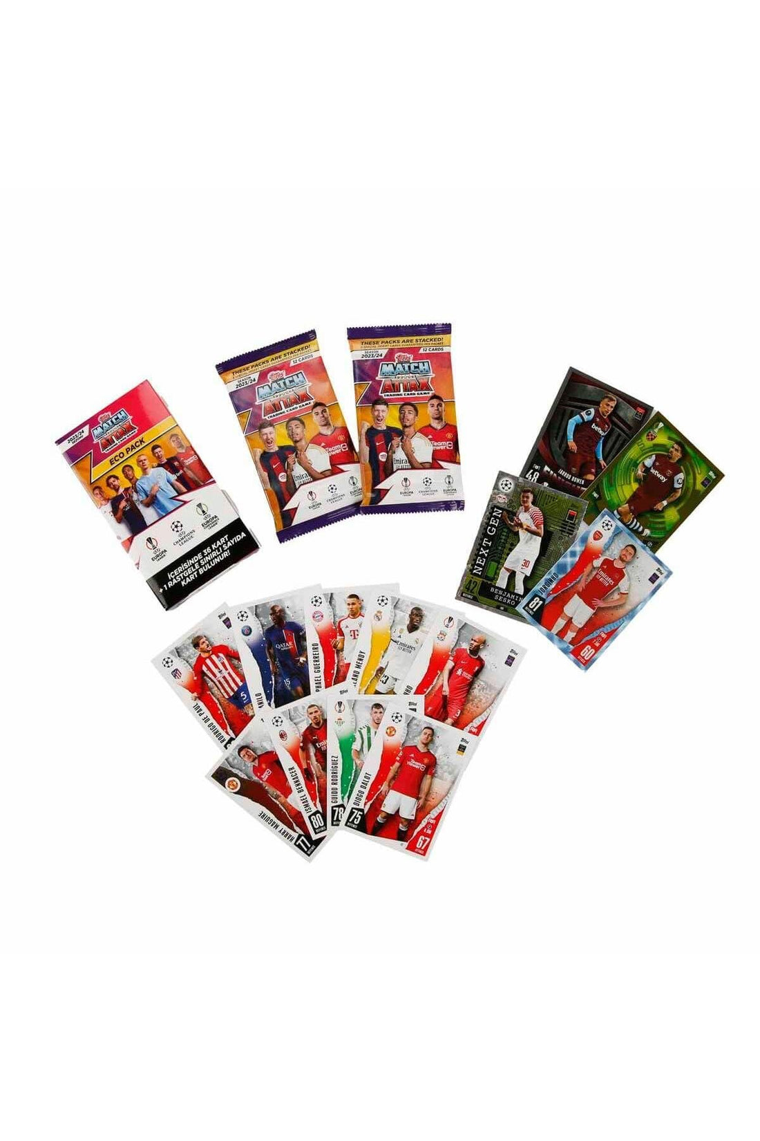 Topps 2023-24 Match Attax UEFA Champions League Cards - Soccer - Eco Blaster (36 Cards + 1LE) (UCLMA23-2304)