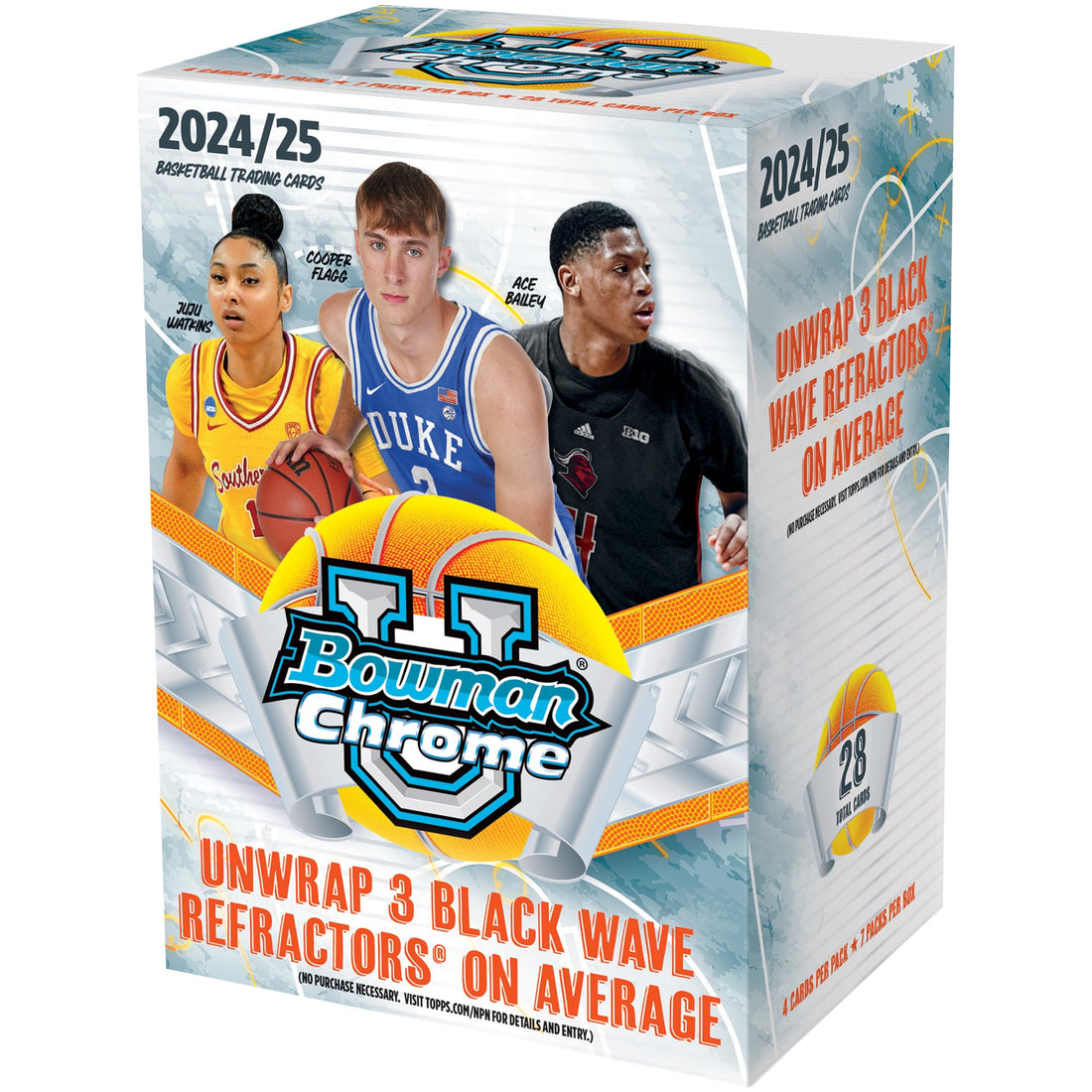 Topps 2024-25 Bowman University Chrome Basketball - Factory Sealed - Value Box